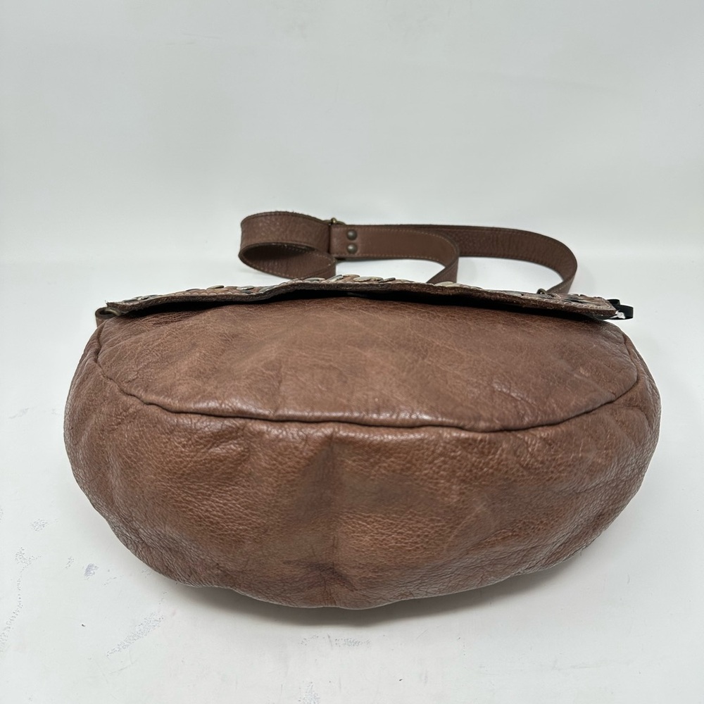 Wilsons Vintage Genuine Leather Medium Brown Satchel Purse - Picture 3 of 15